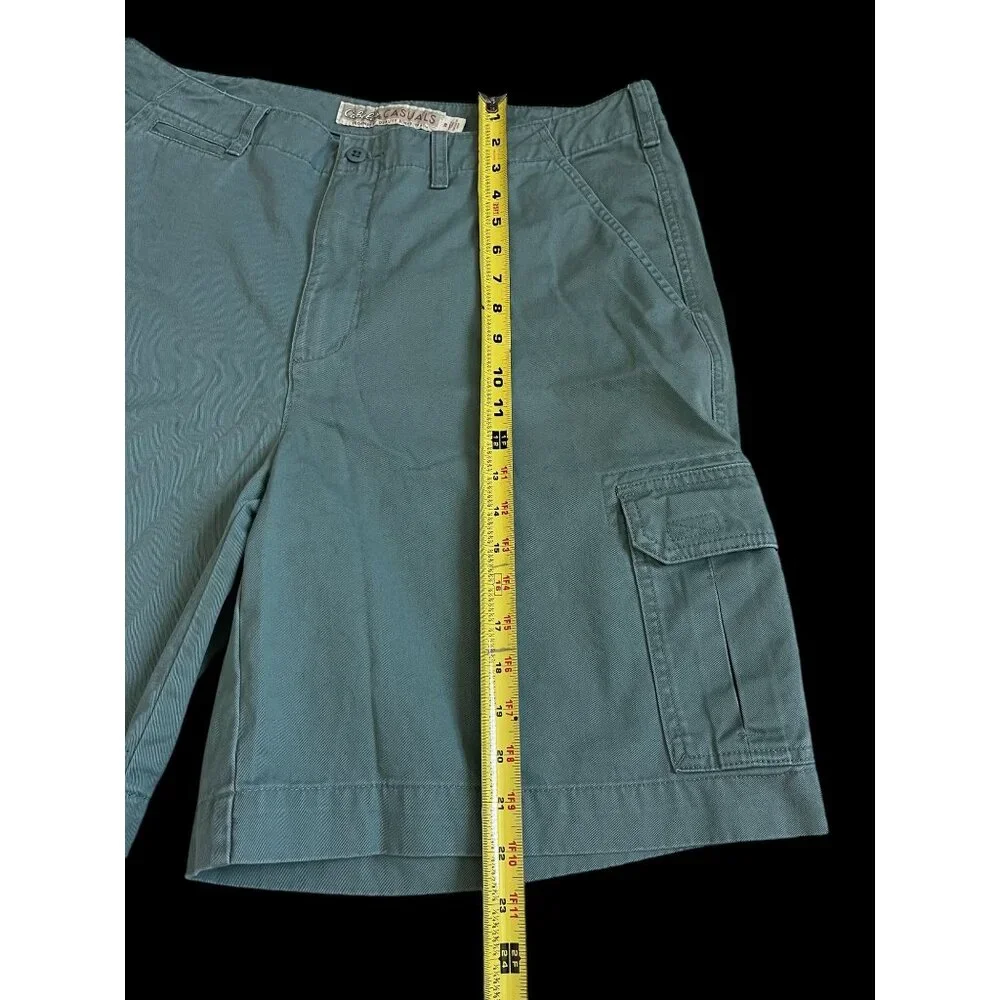 Cabela’s Casuals Men’s Cargo Shorts Teal Green Outdoor Hiking Size 38 Waist 36